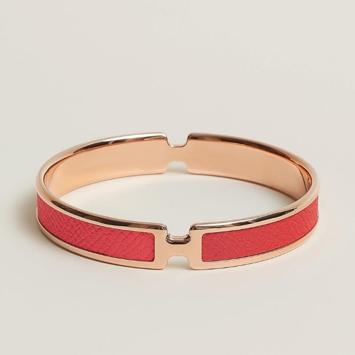 Hermès O'Kelly Red & Rose Gold Bracelet