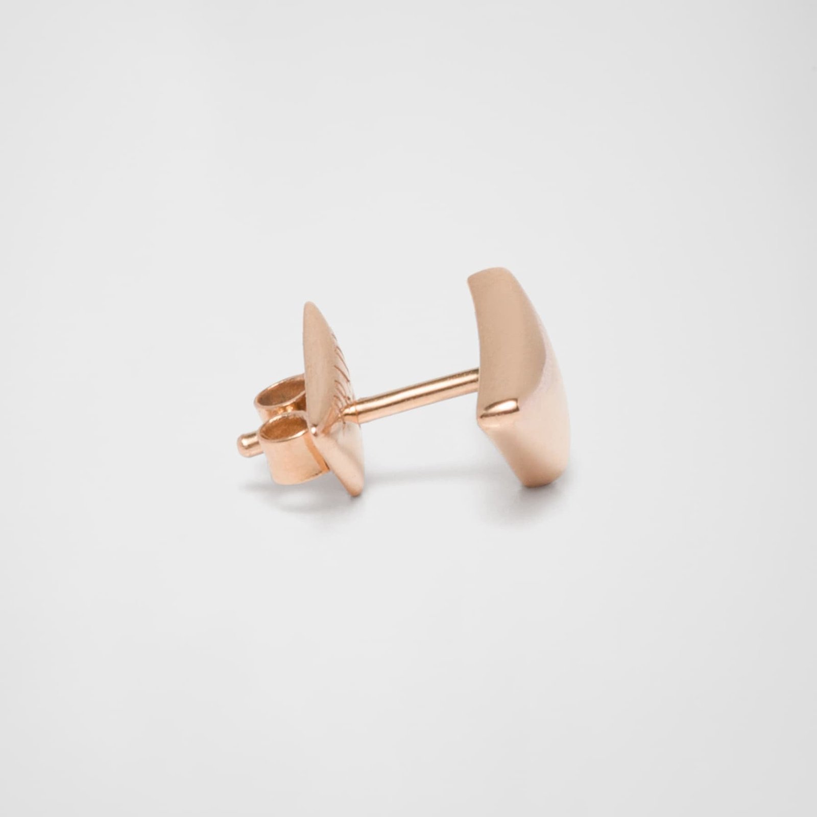 Prada Style Triangle Stud Earrings - Image 4