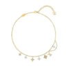 LV Gold Multi Two-Tone Zircon Floral Choker