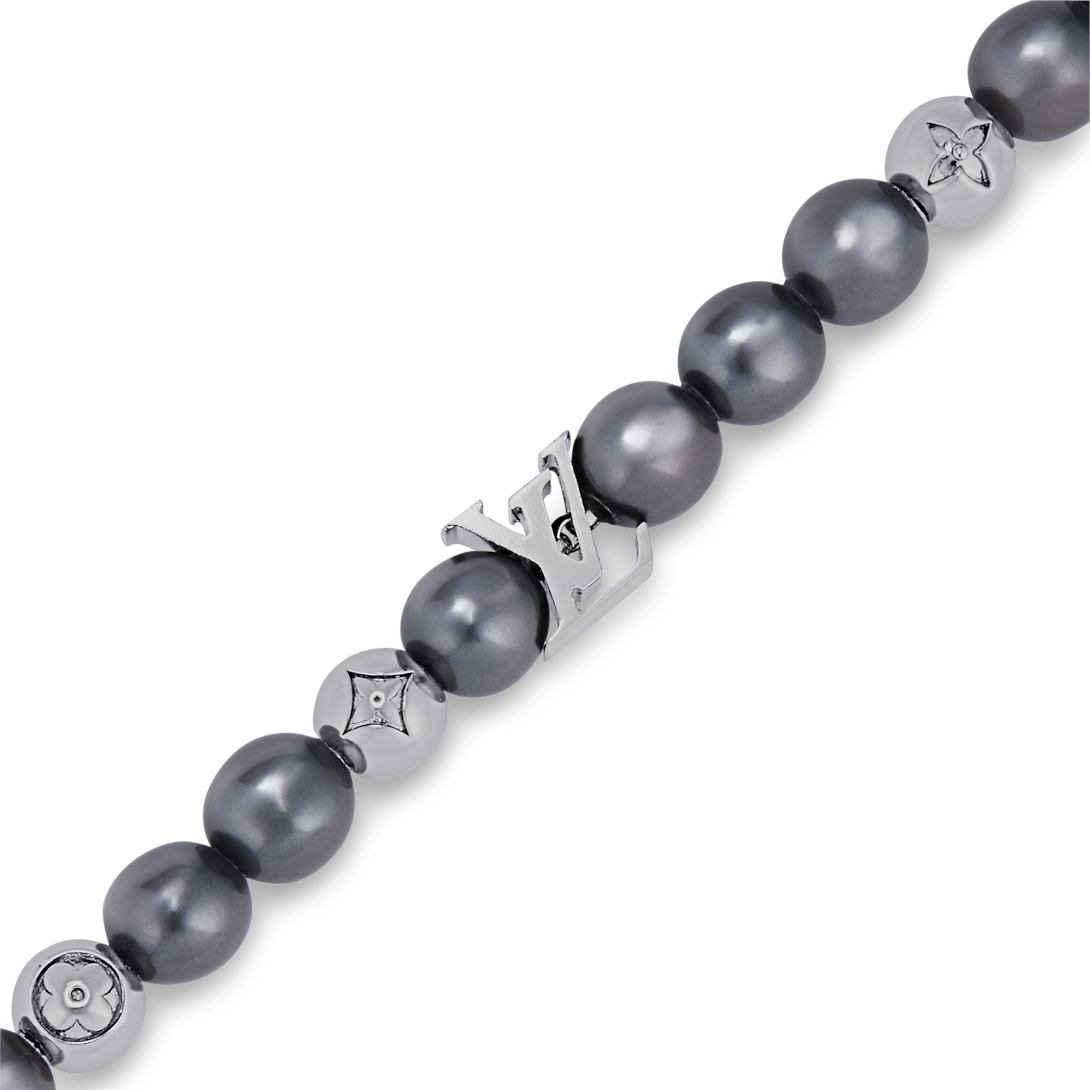 LV Grey Pearl Monogram Bracelet - Image 4