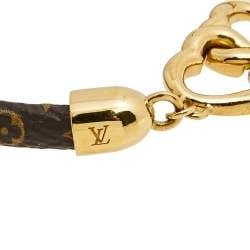 LV Vintage Leather Interlocking Heart Bracelet - Image 7
