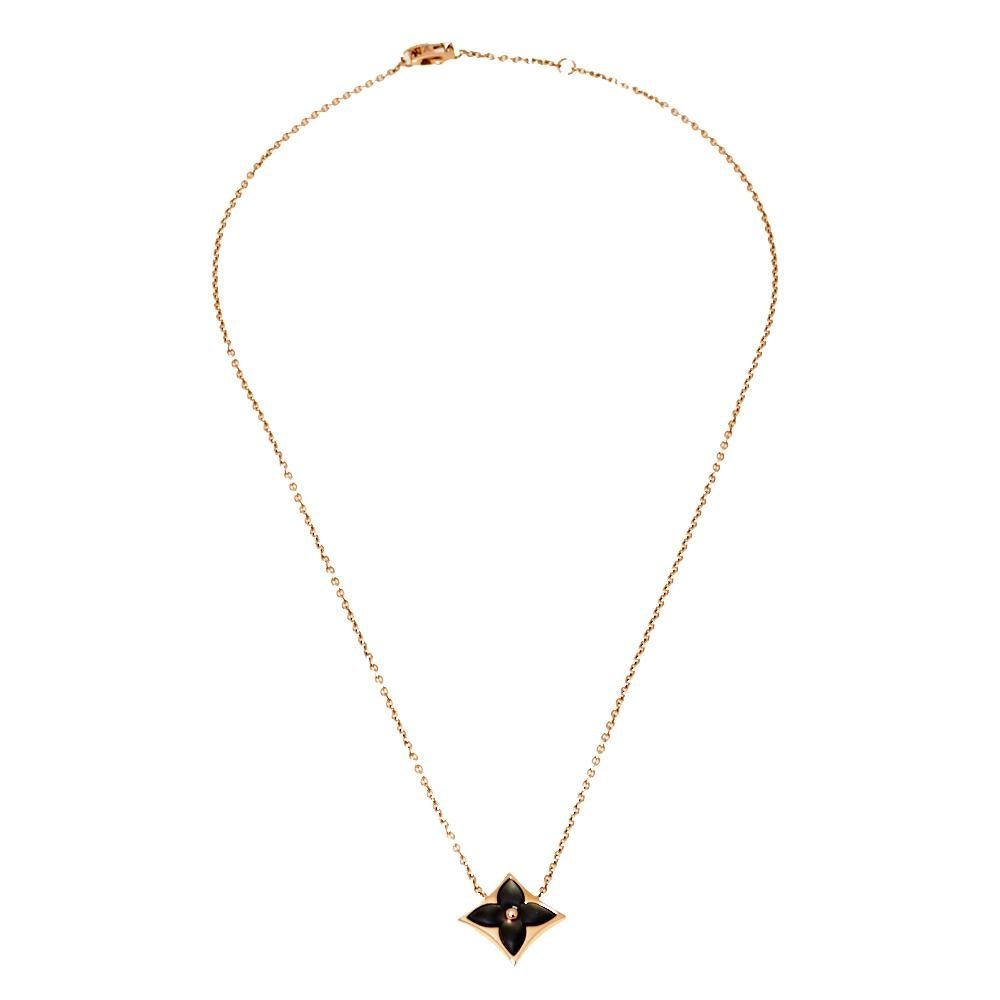 Alternative view of LV Rose Gold Flower Necklace