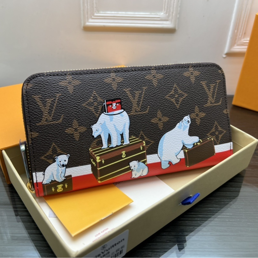 LV Canvas Limited-Edition Print Wallet - Image 9