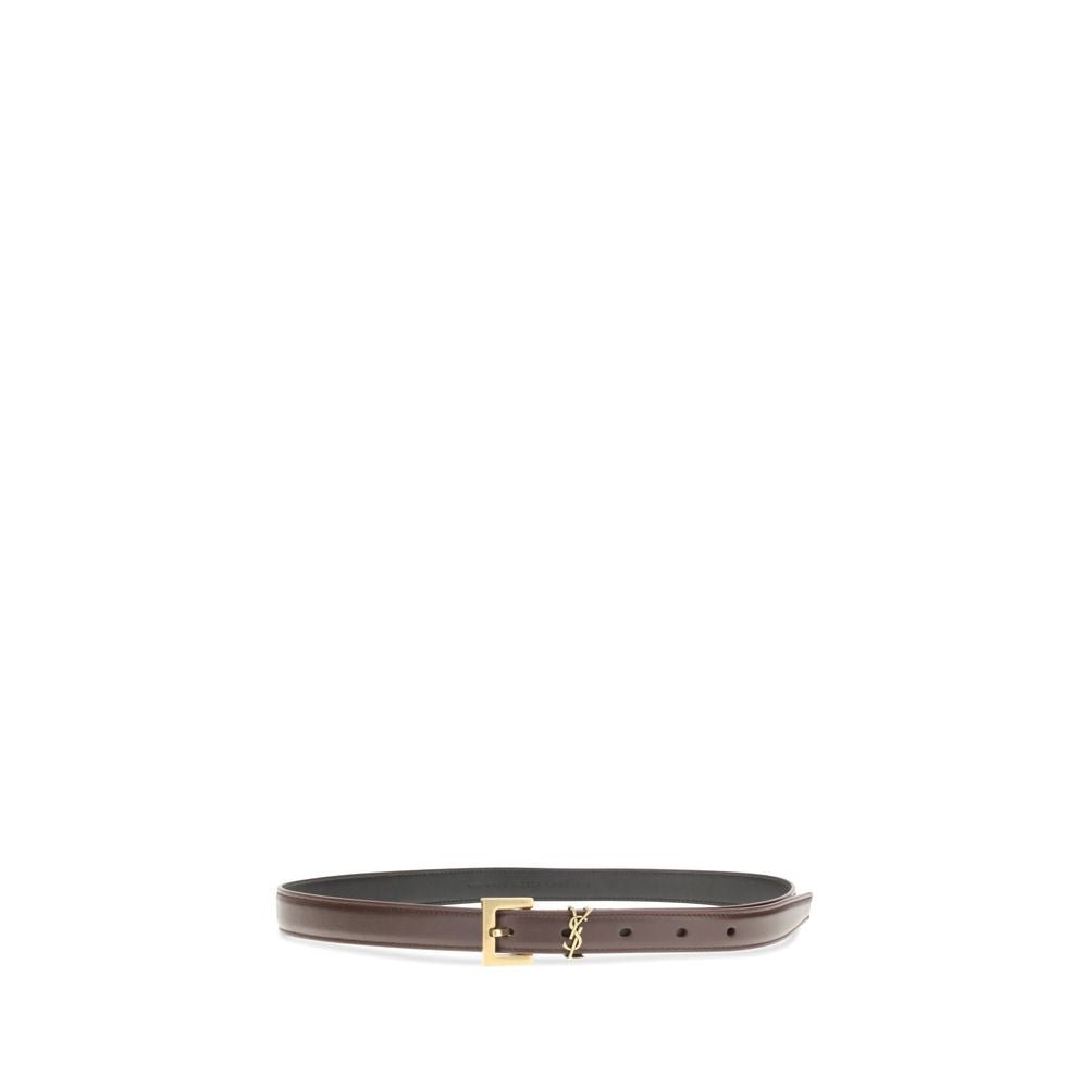 Alternative view of YSL Brown Leather Belt