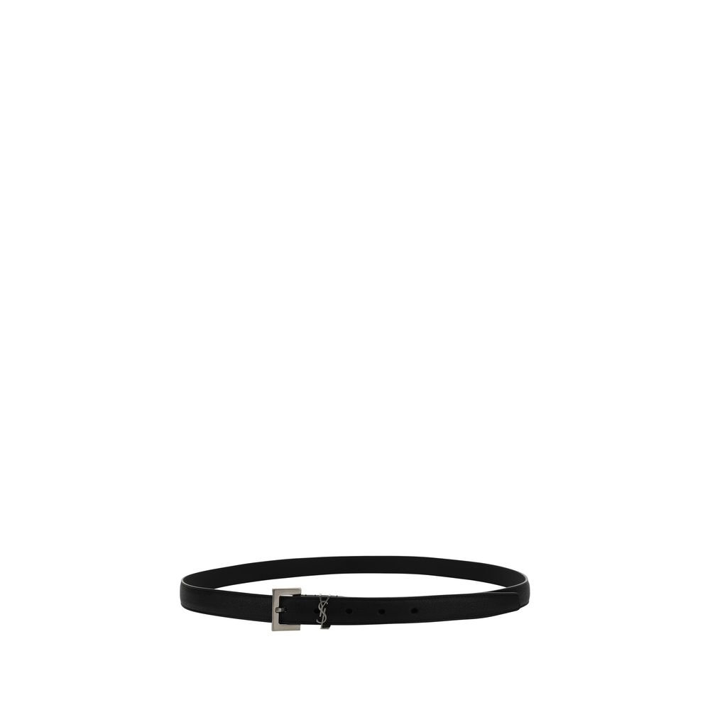 Alternative view of YSL Black Leather Belt