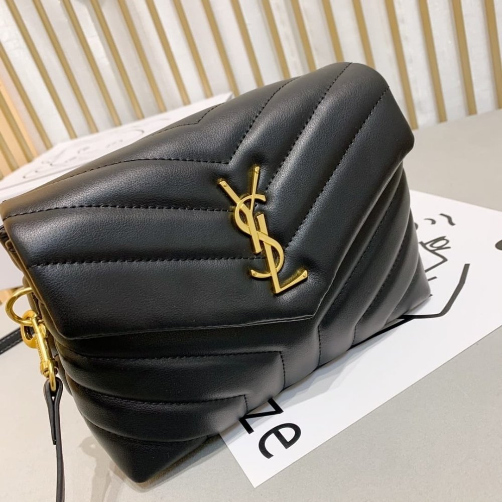 YSL Loulou Toy Quilted Strap Black Bag - Image 4