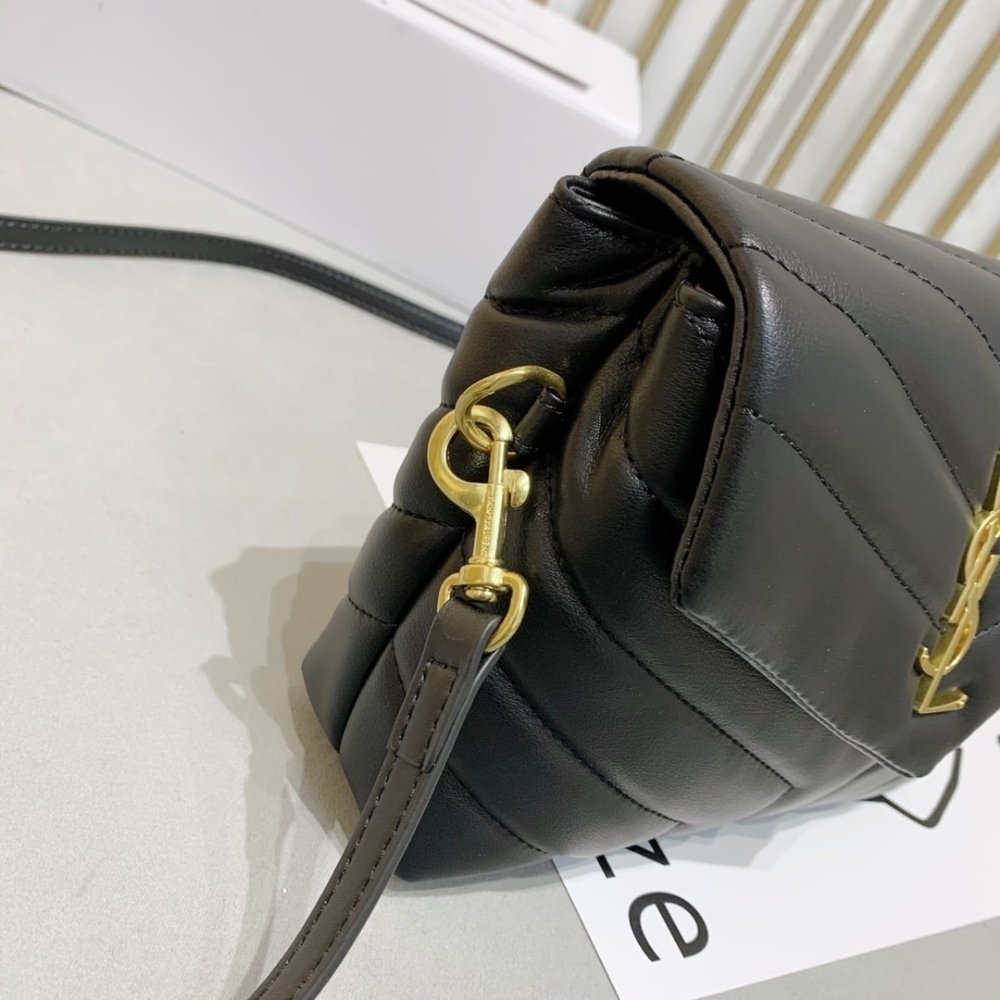 YSL Loulou Toy Quilted Strap Black Bag - Image 5