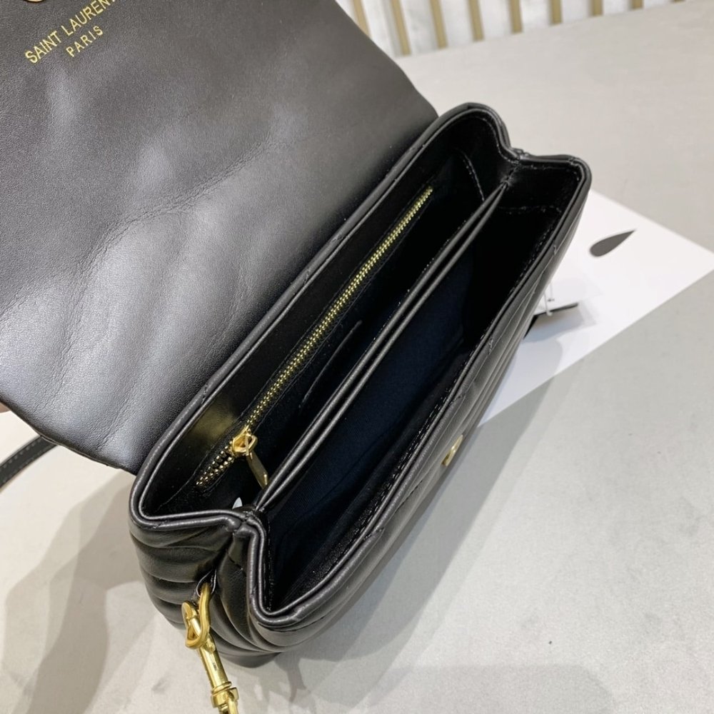 YSL Loulou Toy Quilted Strap Black Bag - Image 8