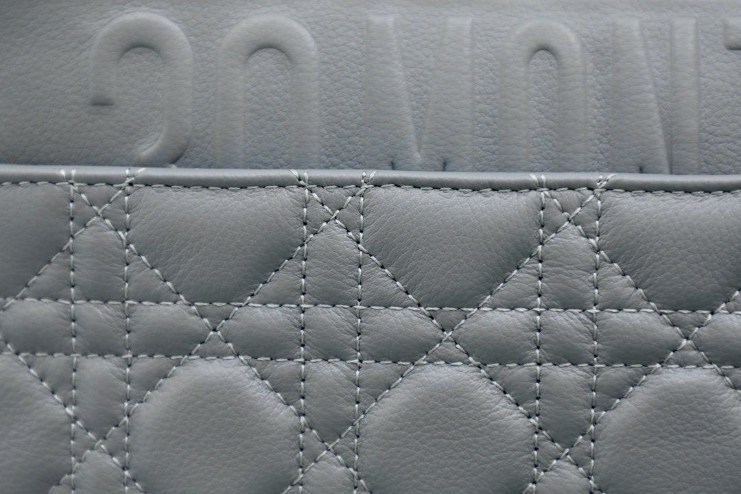 Dior Large Caro Gray Cannage Hand Bag - Image 8