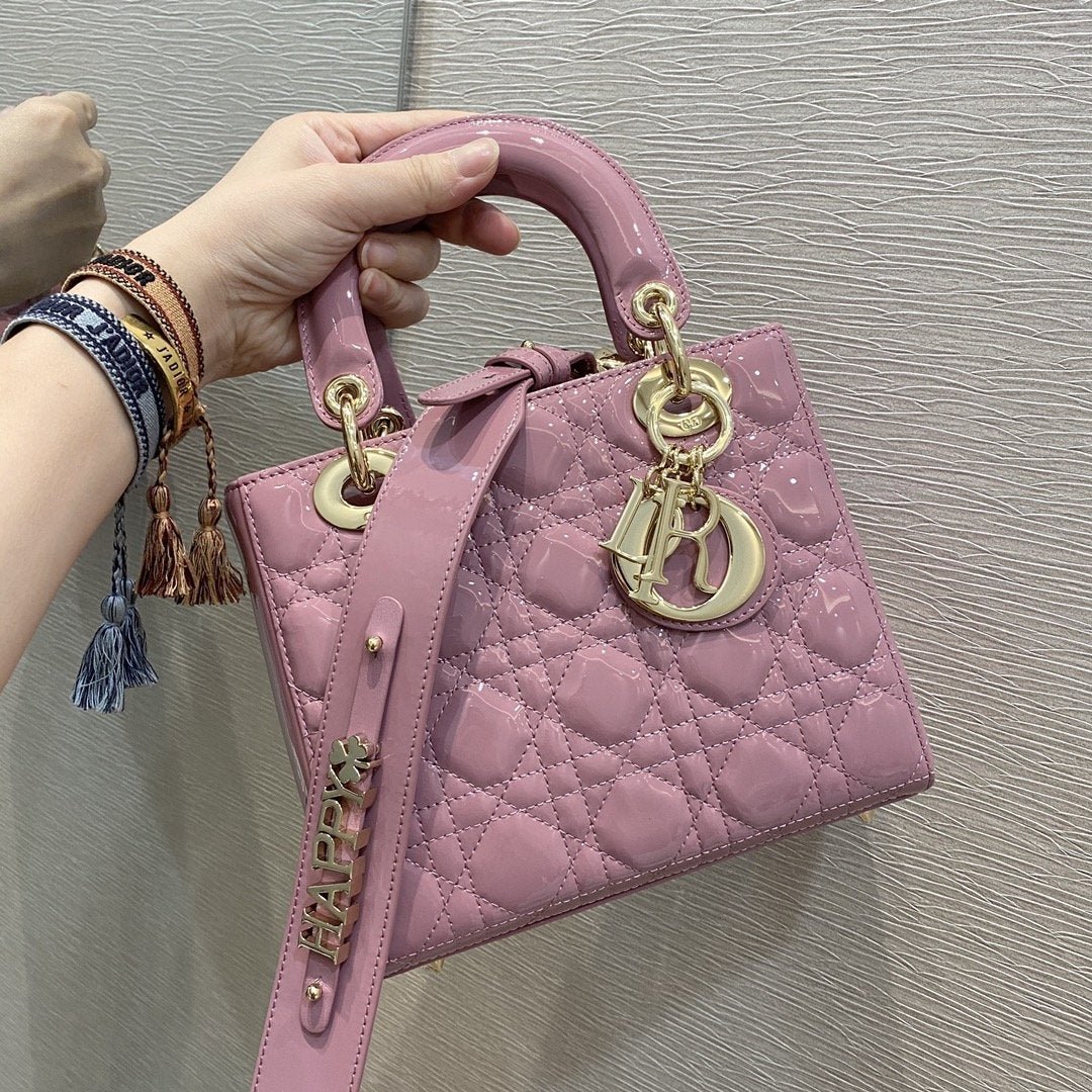 Dior Medium Lady Ultramatte Pink Hand Bag
