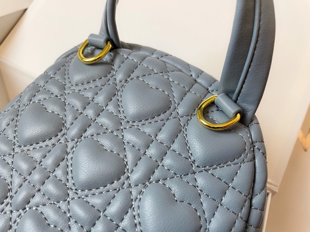 Dior Small Backpack Cloud Blue Cannage Lambskin Bag - Image 7