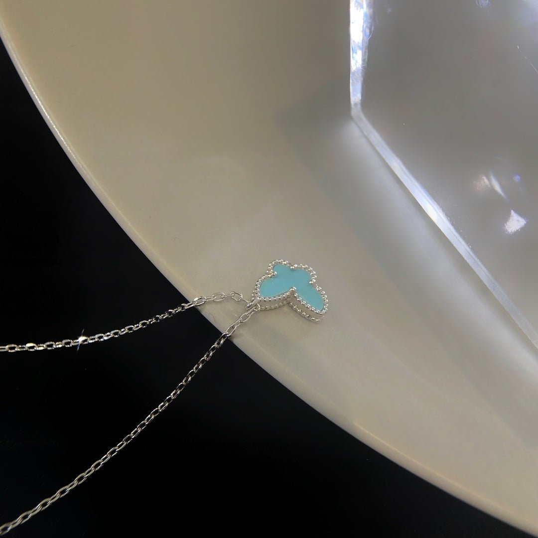 VCA Butterfly Silver Turquoise Pendant Necklace - Image 5