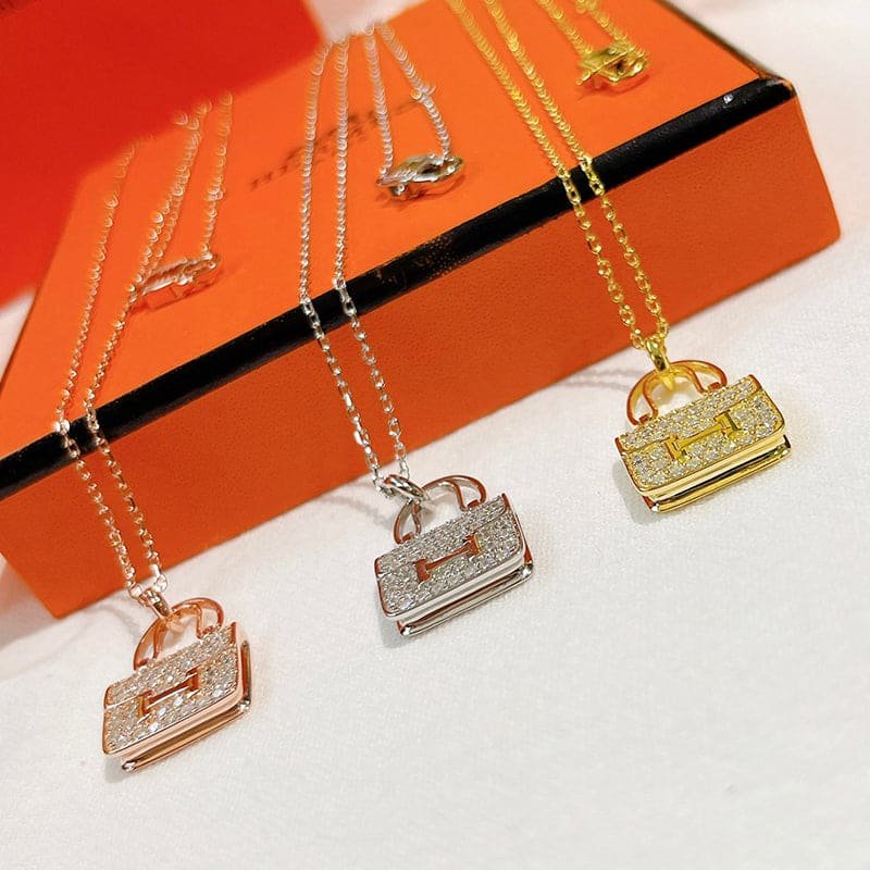 Hermès Gold Diamond Constance Necklace - Image 4