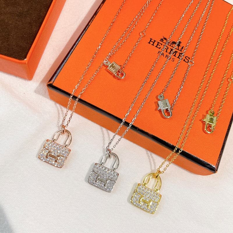 Hermès Gold Diamond Constance Necklace - Image 6