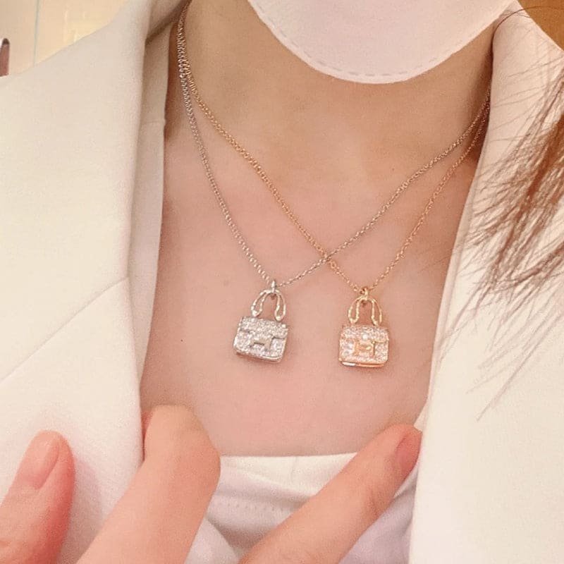Hermès Gold Diamond Constance Necklace - Image 3