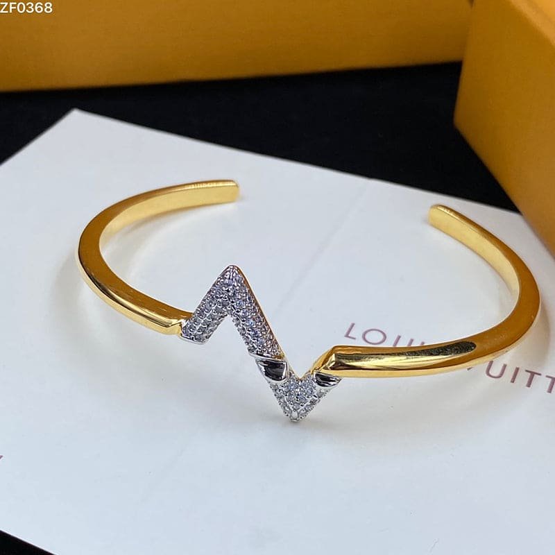 LV Diamond V Cuff Bracelet - Image 7