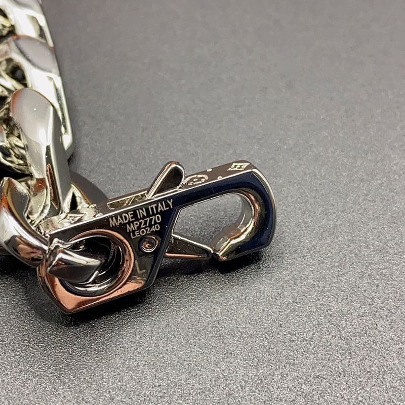 LV Silver Chain Logo Bracelet - Image 7