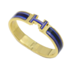 Hermès Gold Plated Striped Enamel Bracelet