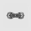 GUCCI Dot Embossed Vintage Silver Band Ring