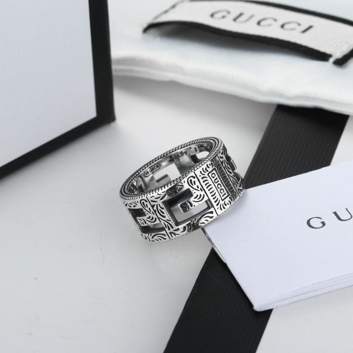 Alternative view of Double Gucci Square Gucci 10mm Ring
