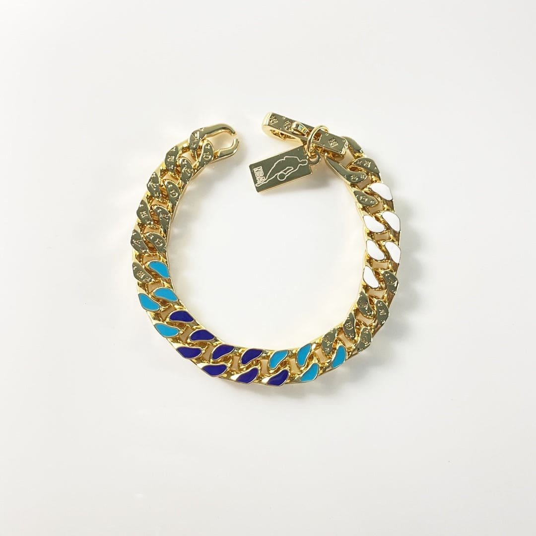 LV Gold Enamel Chain Bracelet - Image 2