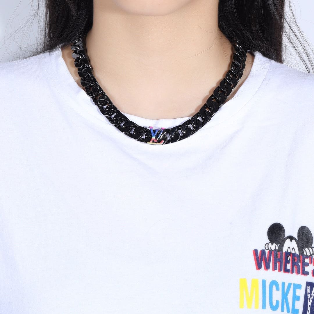 Alternative view of LV Black Cuban Chain Bracelet