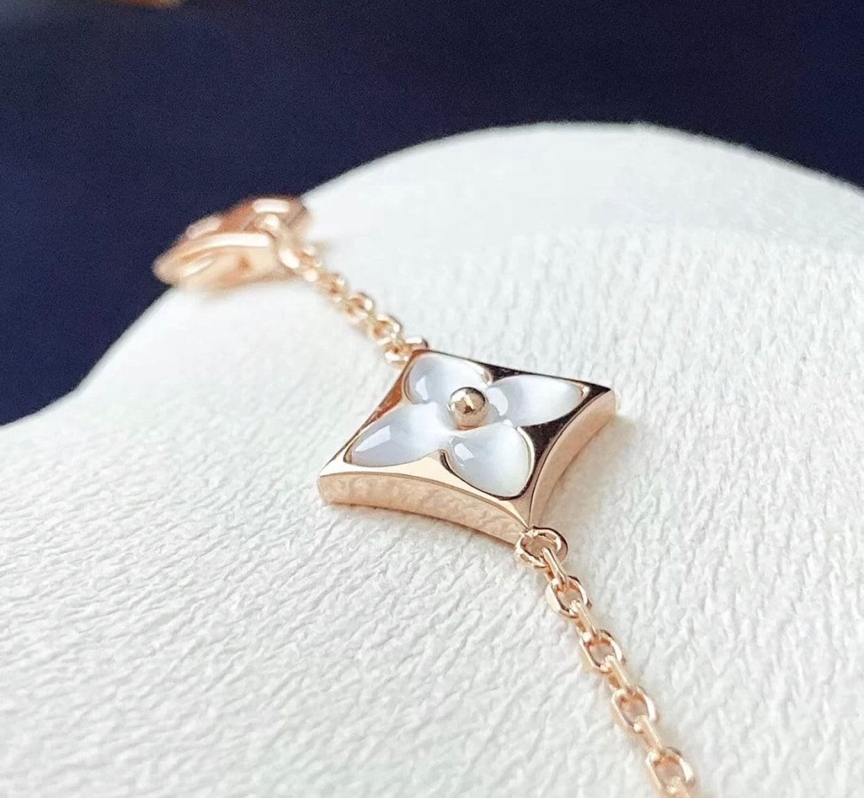 LV Rose Gold Shell Bracelet - Image 6