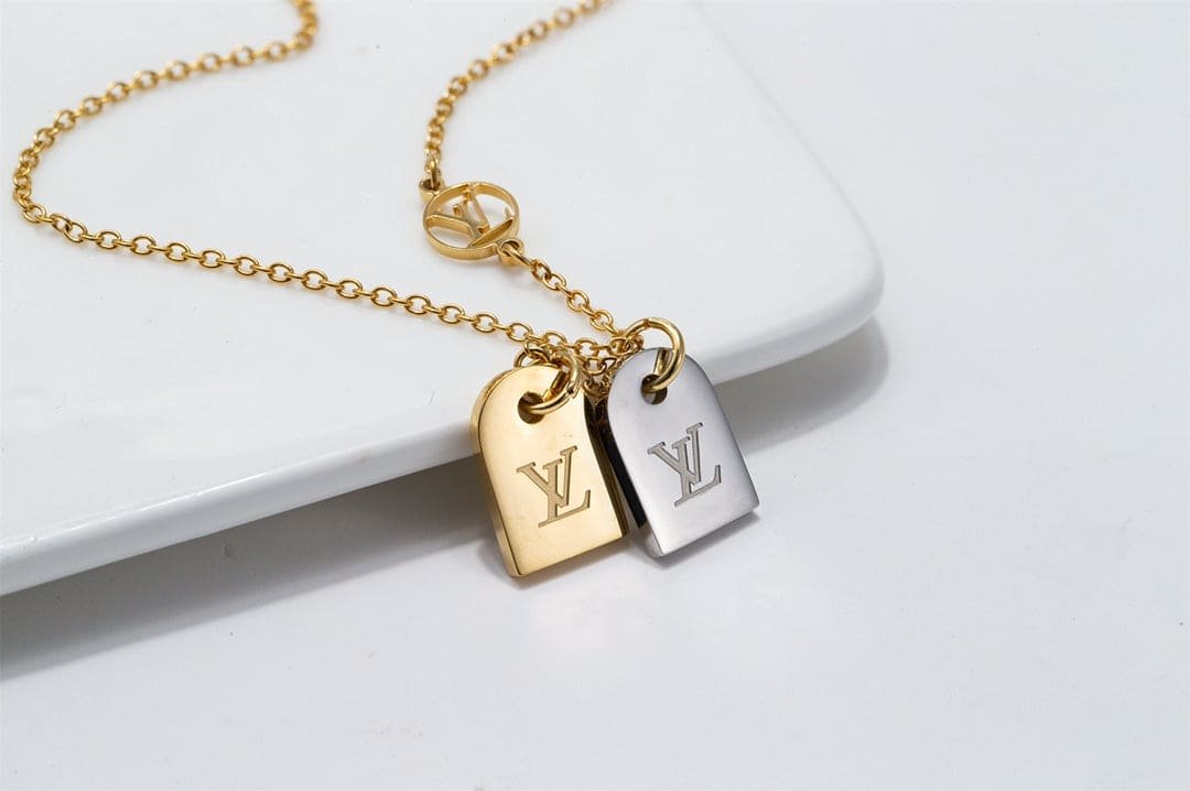 LV Monogram Tag Gold And Silver Charm Bracelet - Image 3