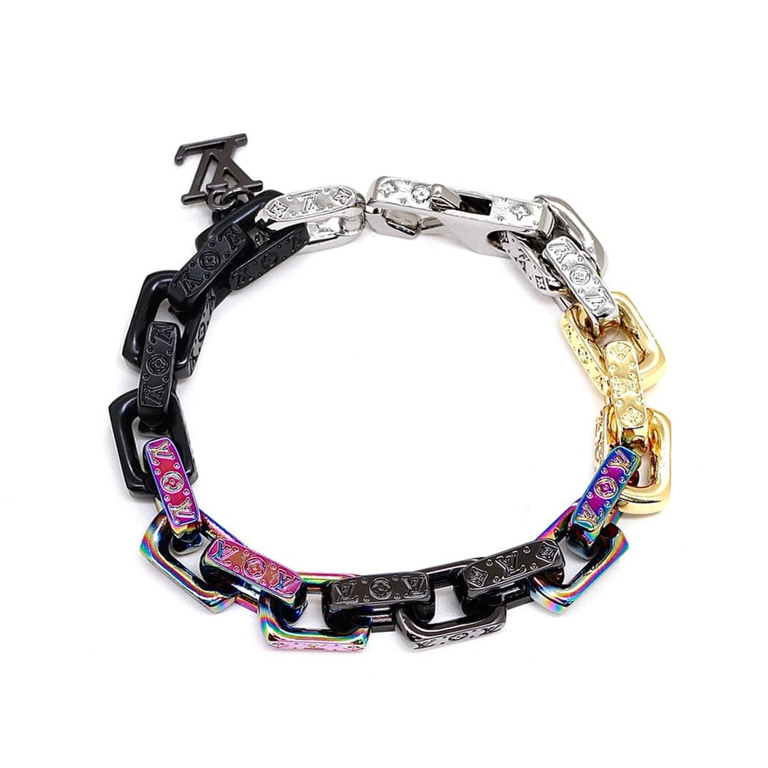 LV Multicolor Chain Bracelet - Image 3