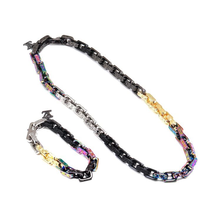 LV Multicolor Chain Bracelet - Image 6