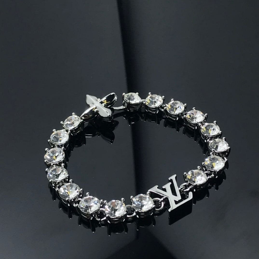 LV Diamond Tennis Chain Bracelet - Image 9