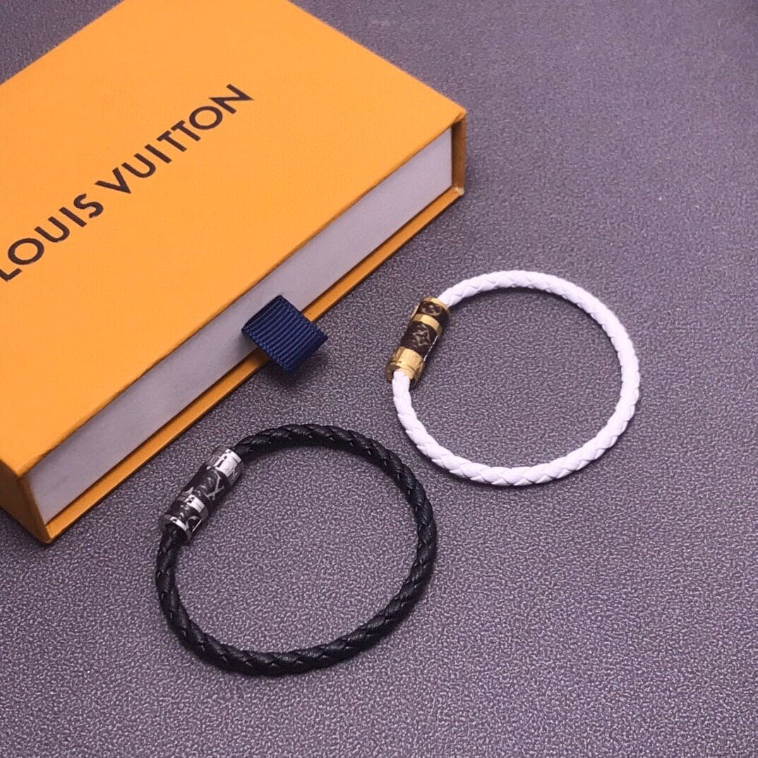 Alternative view of LV Premium White Crystal LV Logo Bracelet