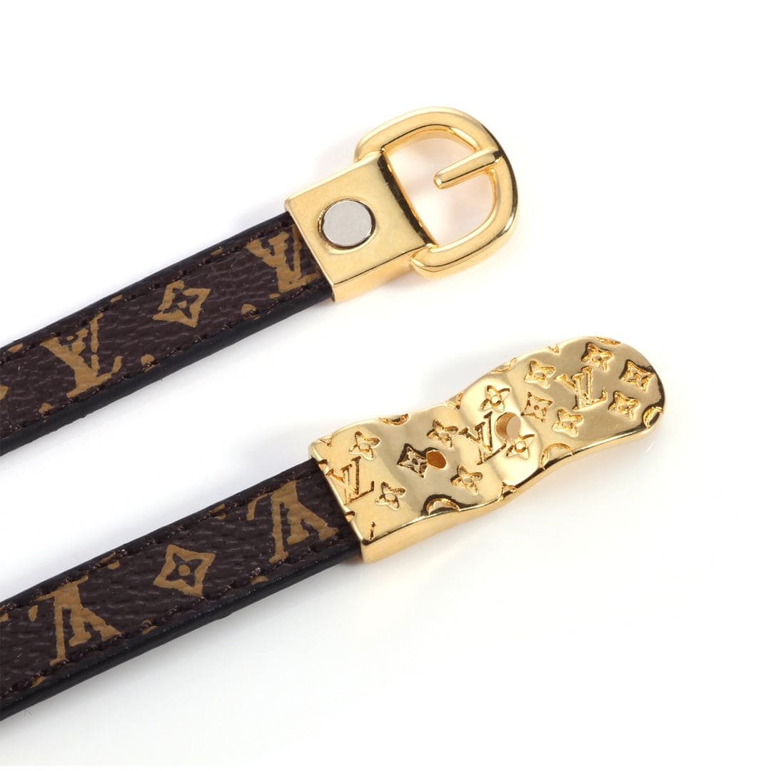 LV Monogram Leather Buckle Bracelet - Image 6