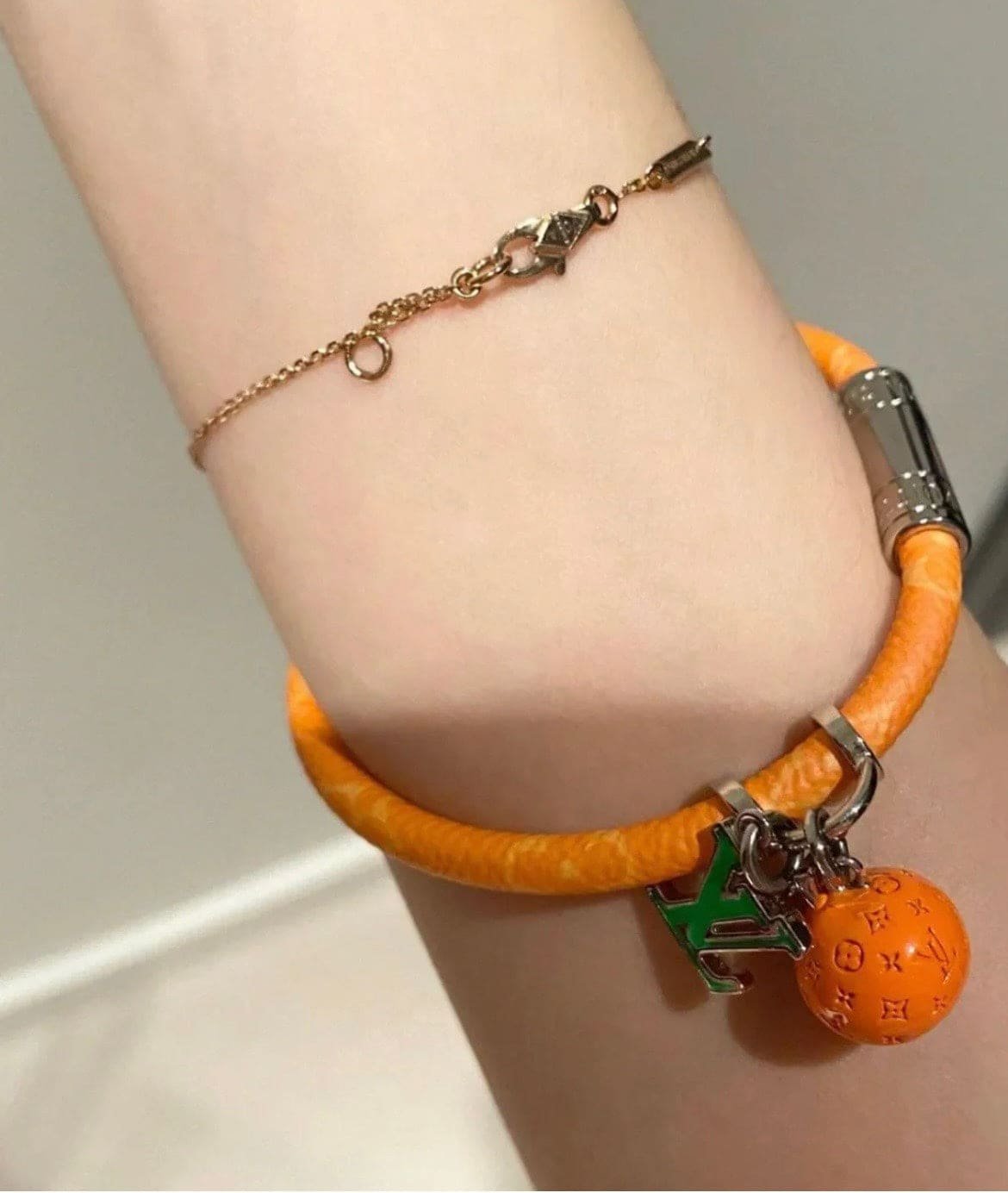 LV Orange Monogram Bracelet - Image 5
