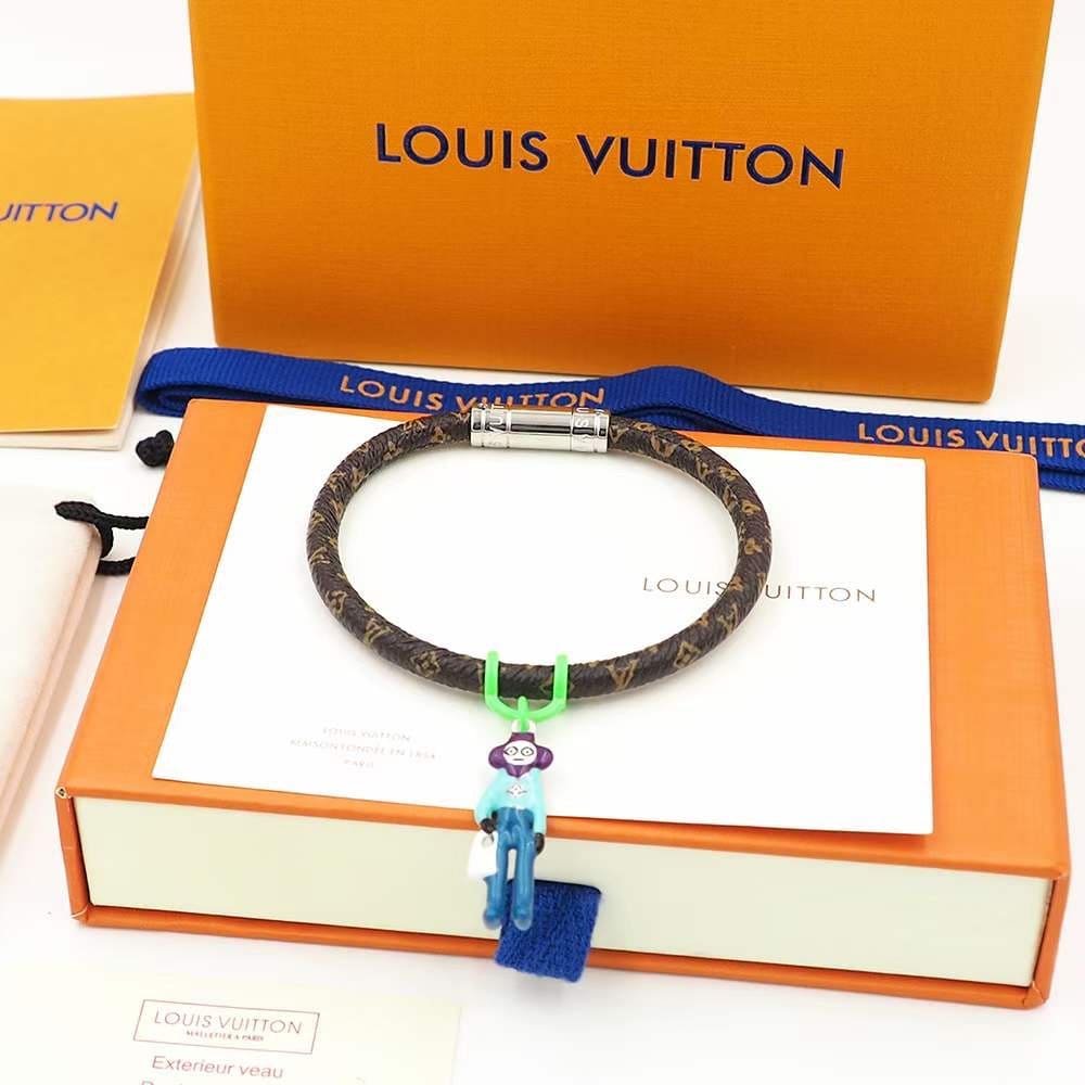 LV Monogram Doll LV Initial Motif Bracelet - Image 3