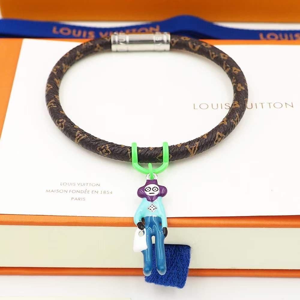 LV Monogram Doll LV Initial Motif Bracelet - Image 4