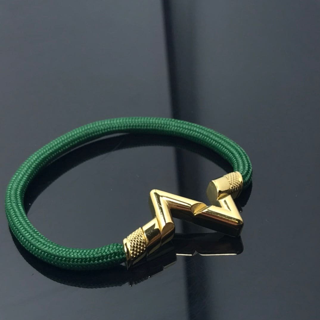 LV Woven Cord Metal Bracelet - Image 3