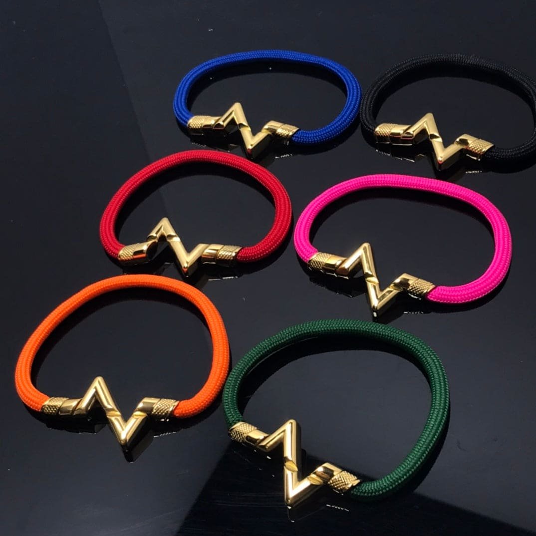 LV Woven Cord Gold Bracelet - Image 4