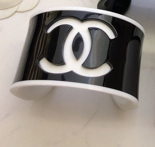 Alternative view of Chanel Cyan Enamel Open CC Ring