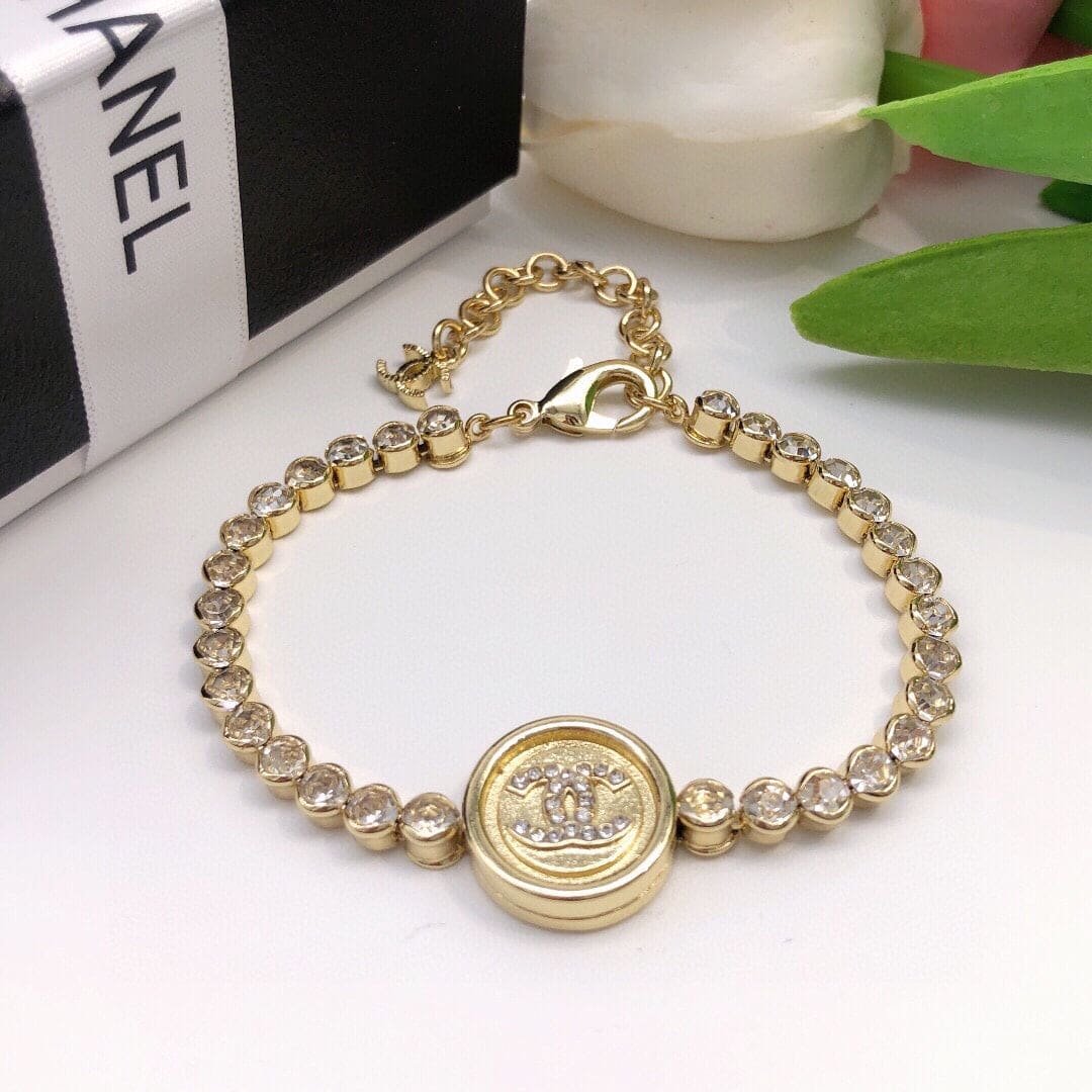 Alternative view of Chanel Crystal Coin Logo Tennis Bracelet