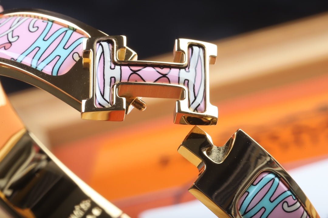 Hermès Rose Gold Plated Monogram Bracelet - Image 5