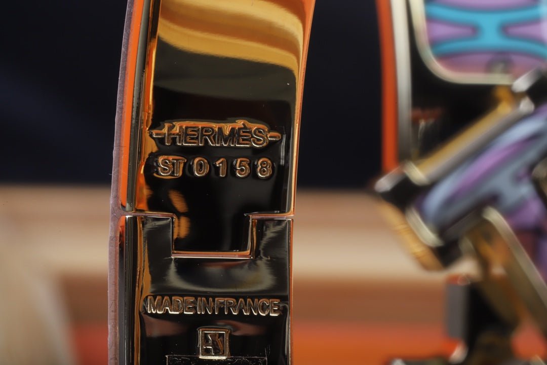 Hermès Rose Gold Plated Monogram Bracelet - Image 9