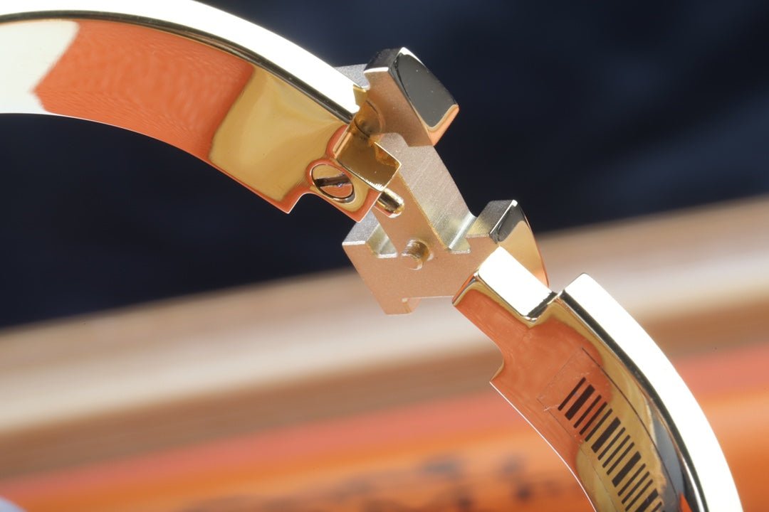 Hermès Rose Gold Plated Monogram Bracelet - Image 10