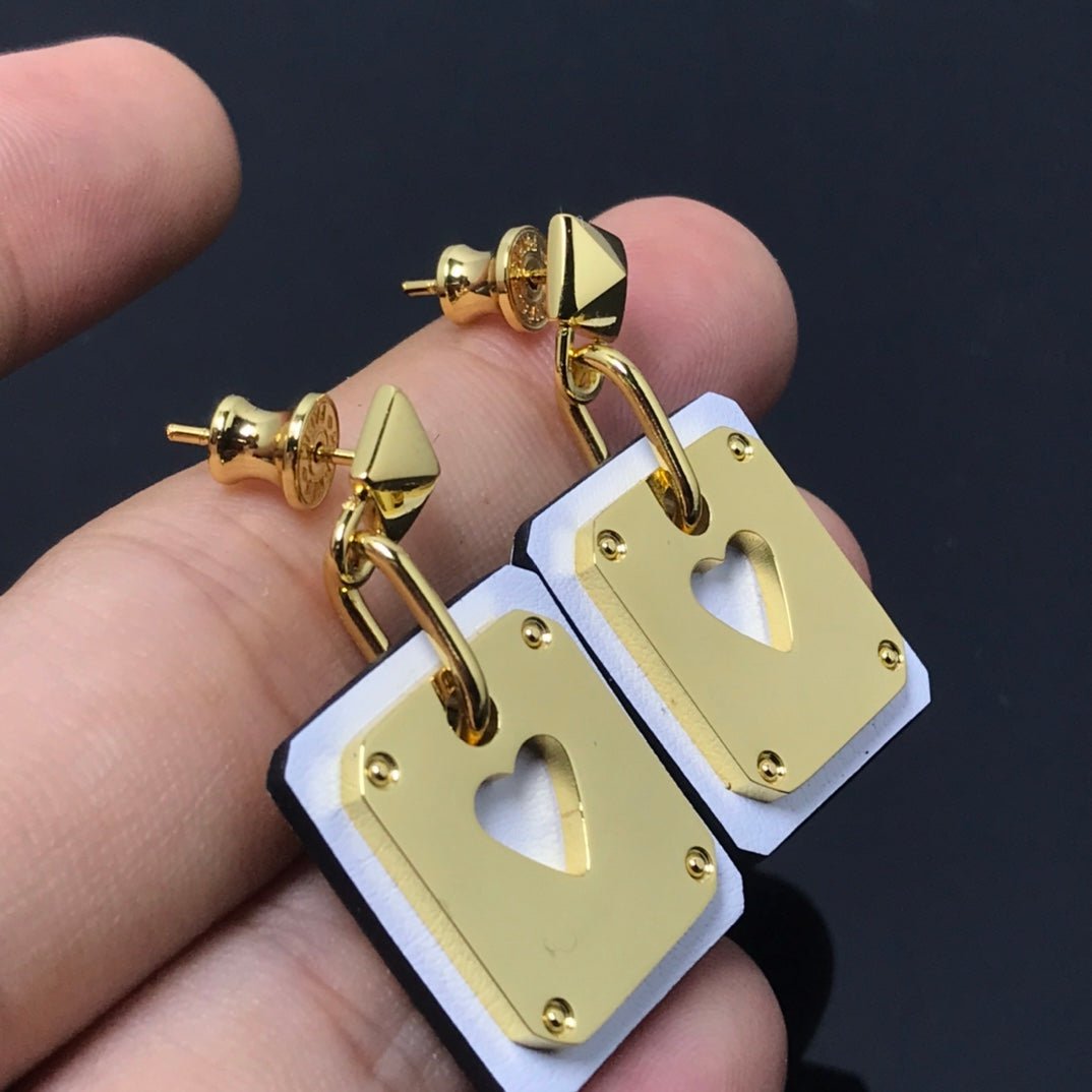 Alternative view of  Hermès Rose Gold Plated Light Blue Earrings
