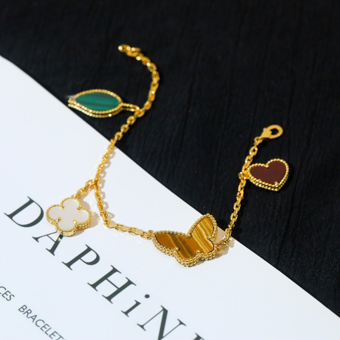 VCA Lucky Spring 5 Motifs Gold Bracelet