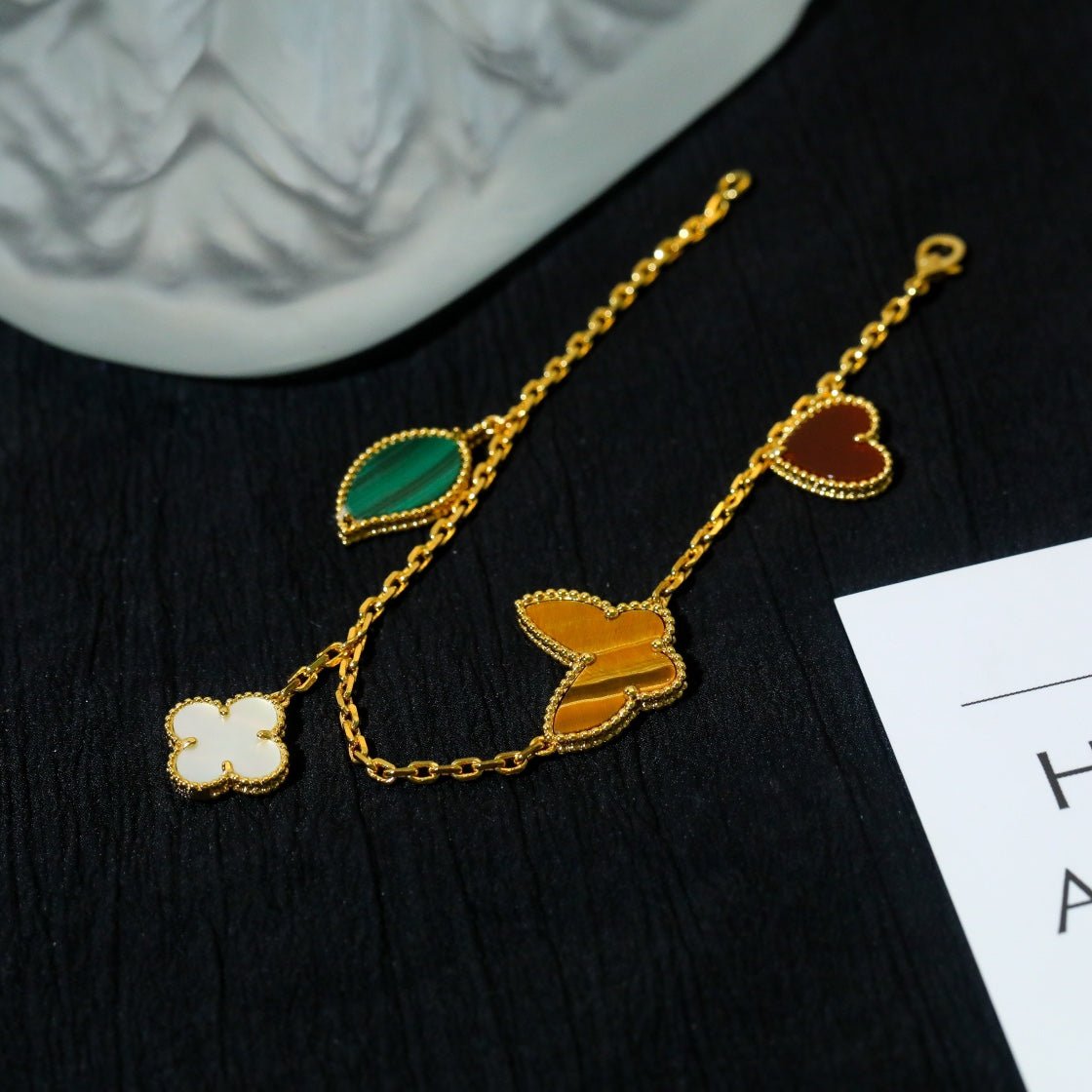 Alternative view of VCA Lucky Spring 5 Motifs Gold Bracelet