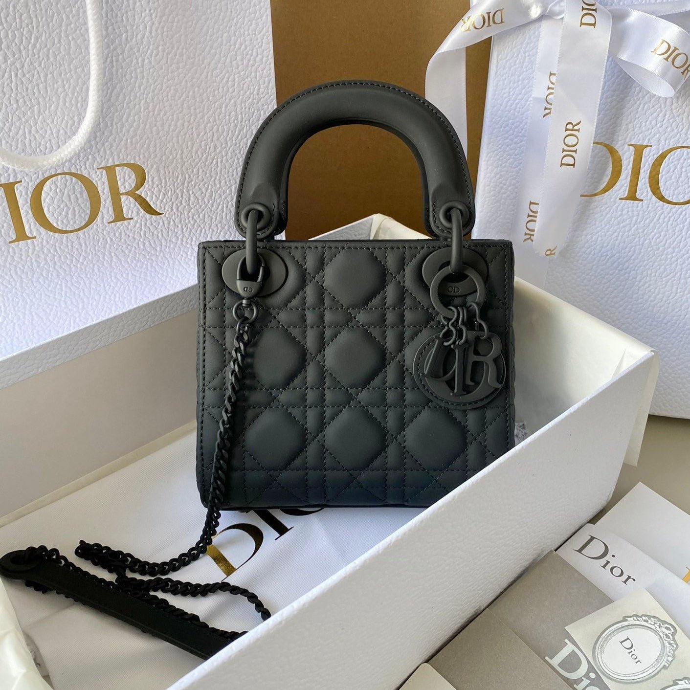 Dior Mini Lady 17 Black Cannage Lambskin Bag