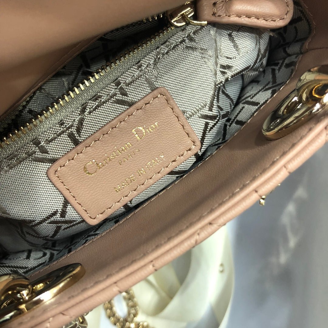 Dior Mini Lady 17 Beige Cannage Lambskin Bag - Image 9