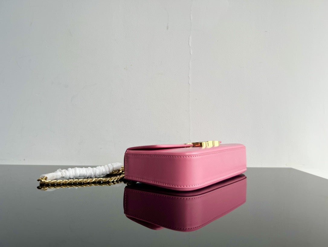 Celine Classic Triomphe Pink Calfskin Gold - Image 4