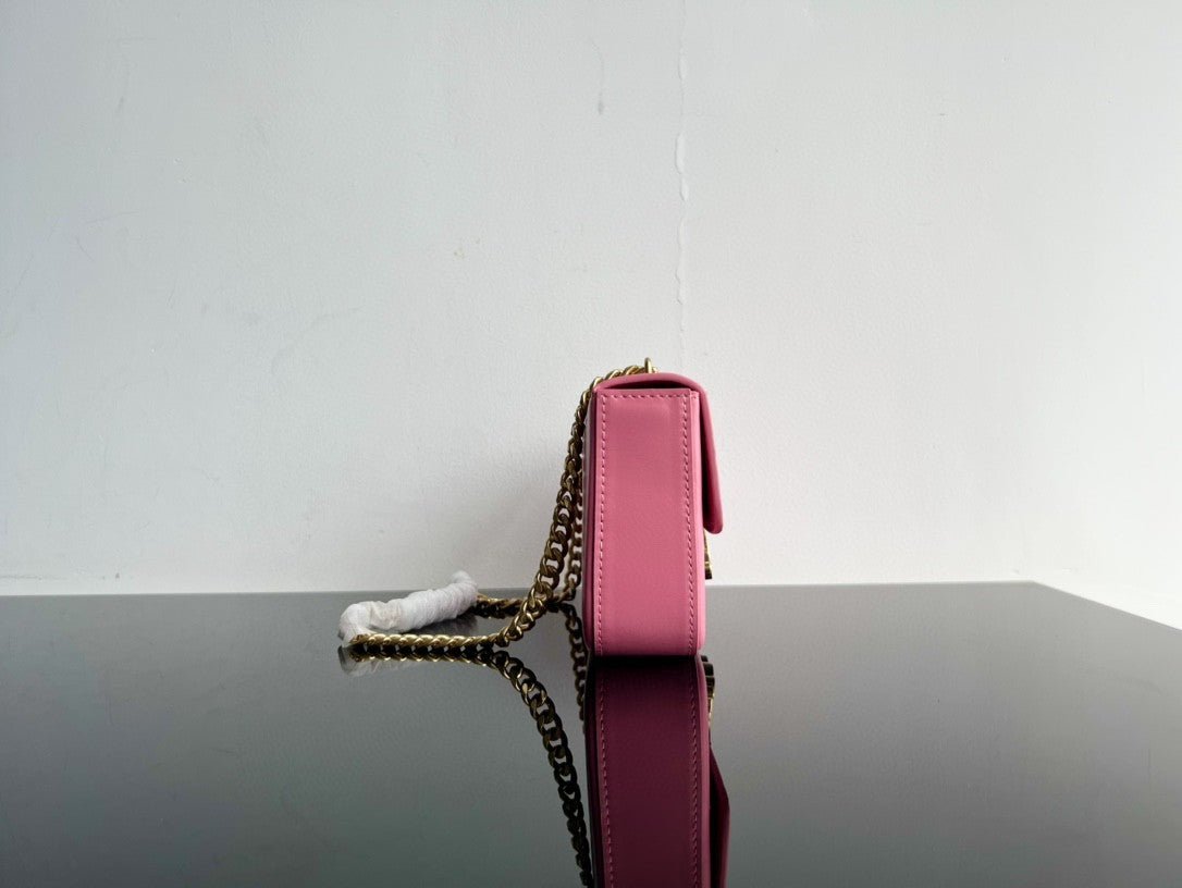 Celine Classic Triomphe Pink Calfskin Gold - Image 5